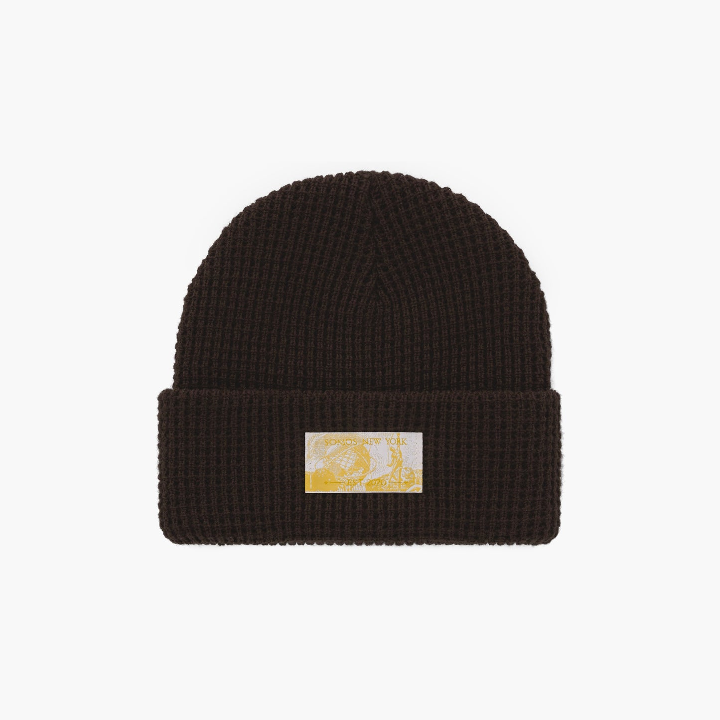 World's Fair Waffle Knit Beanie - Dark Brown