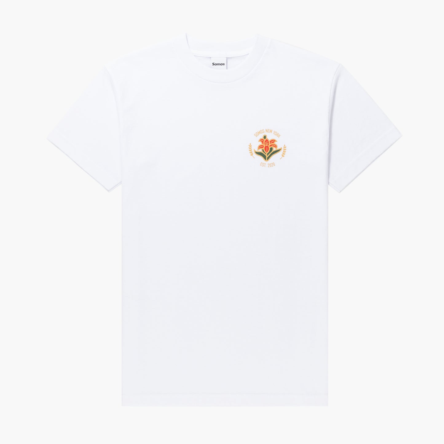 Flower Emblem Tee - White